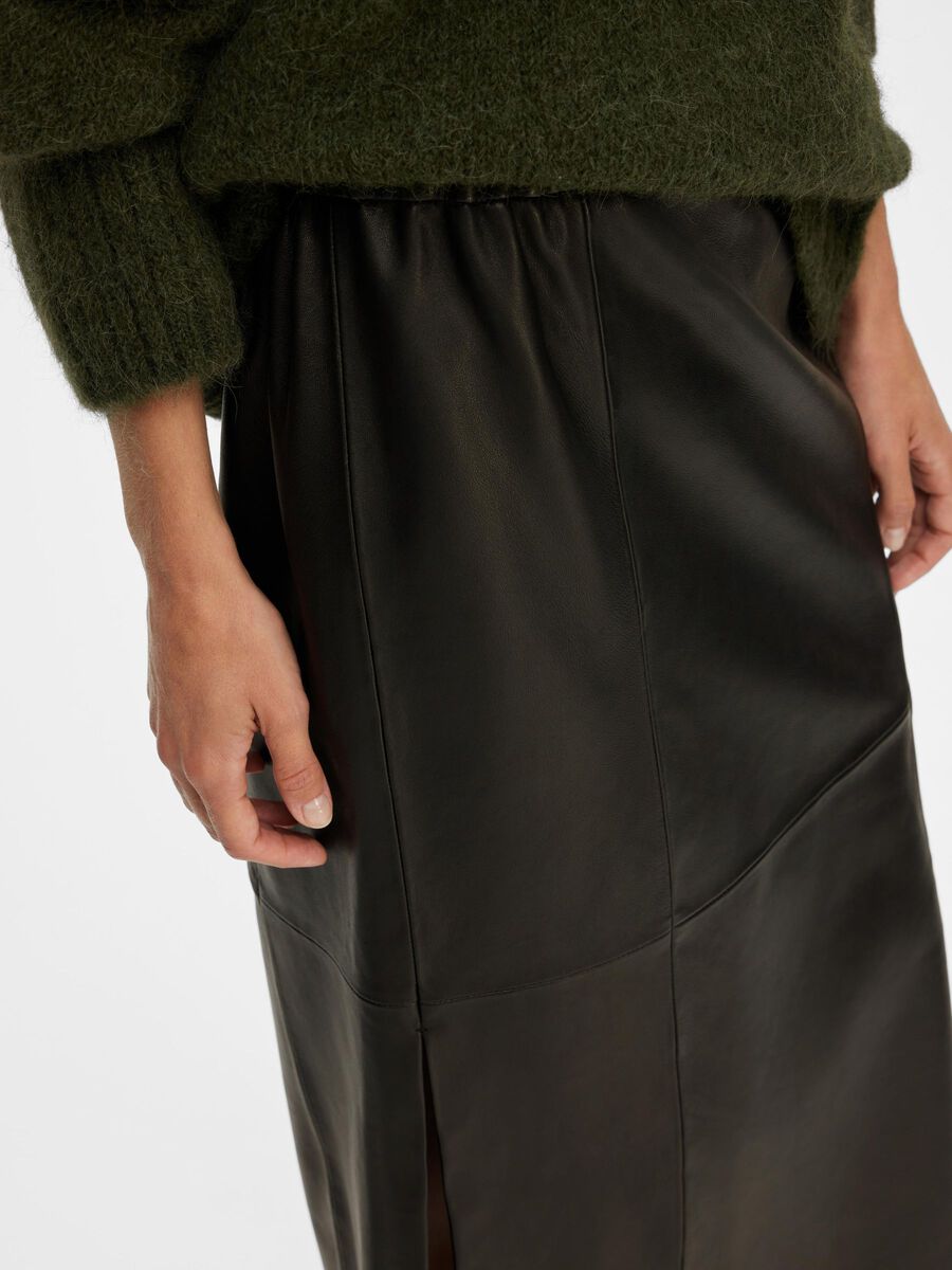 Fianna hw midi leather skirt