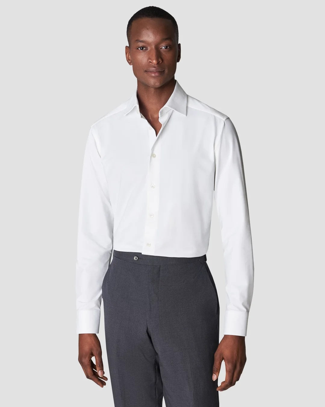 White Four-Way Stretch Shirt - Slim Fit