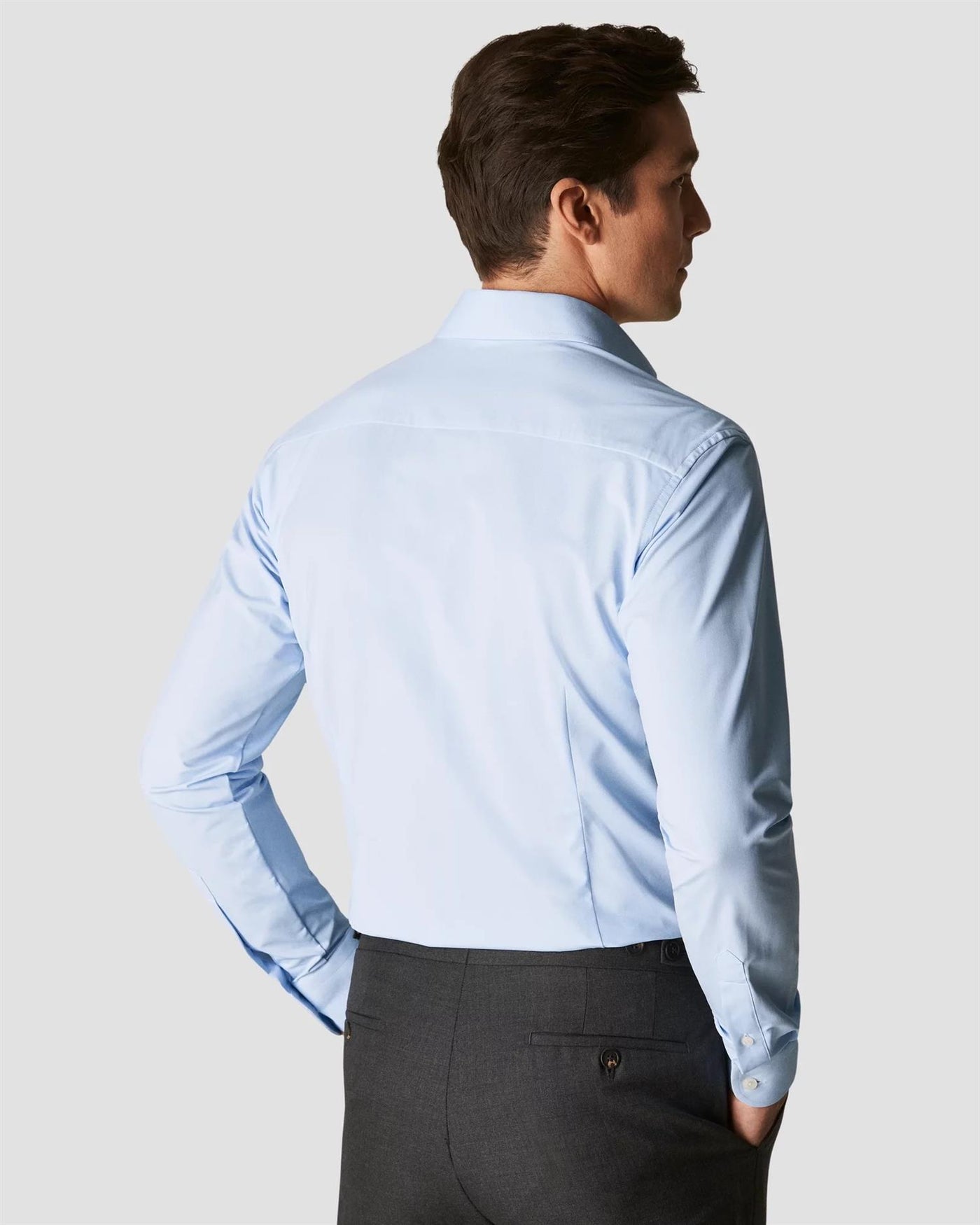 Light Blue Four-Way Stretch Shirt - Contemprary fit