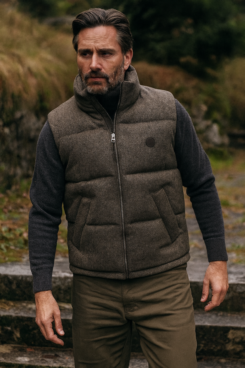 Wool padded vest