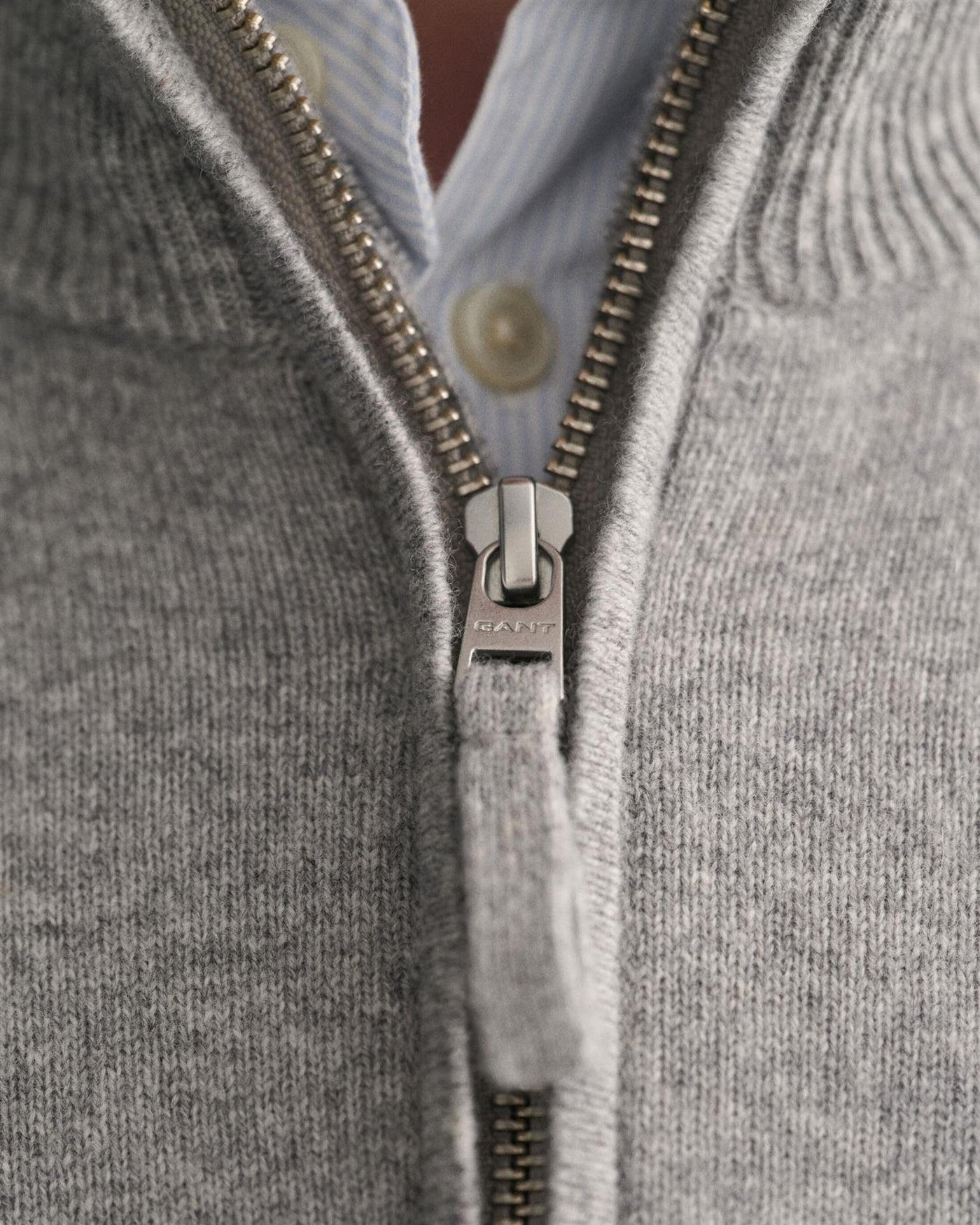 Superfine lambswool half zip