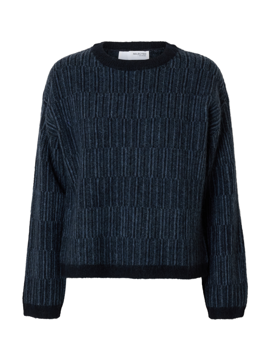 Slfalva Ls Knit Stripe O-Neck