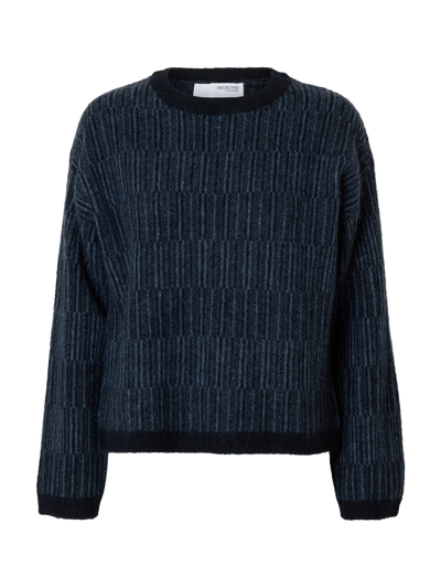 Slfalva Ls Knit Stripe O-Neck