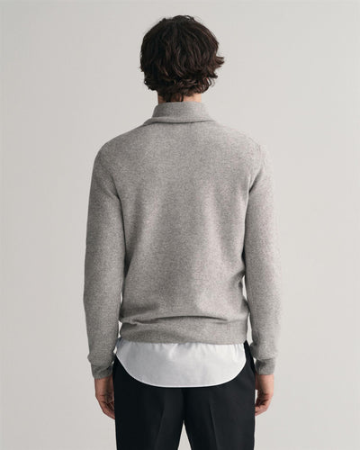 Superfine lambswool half zip