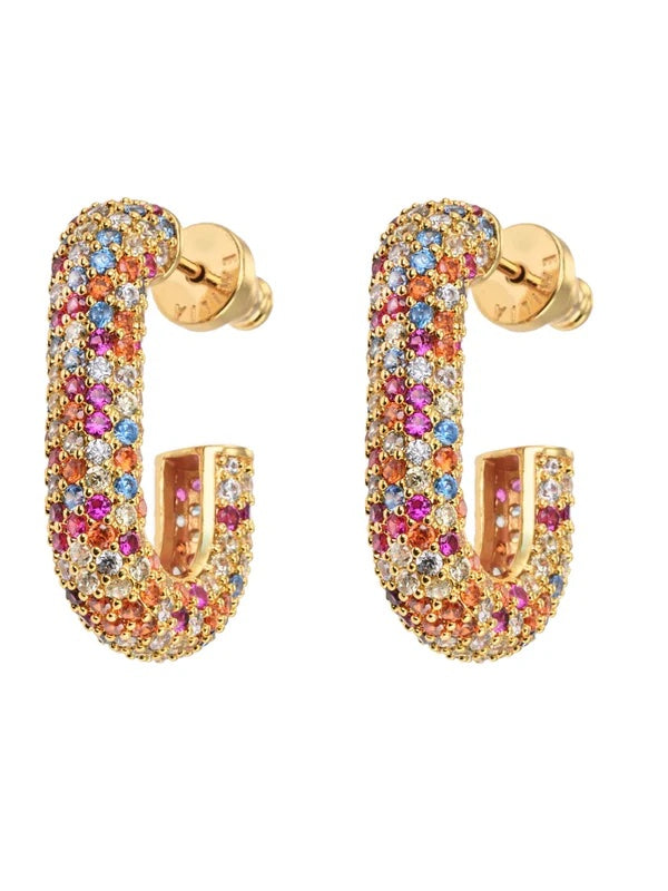 Square Chunky Hoops Multi