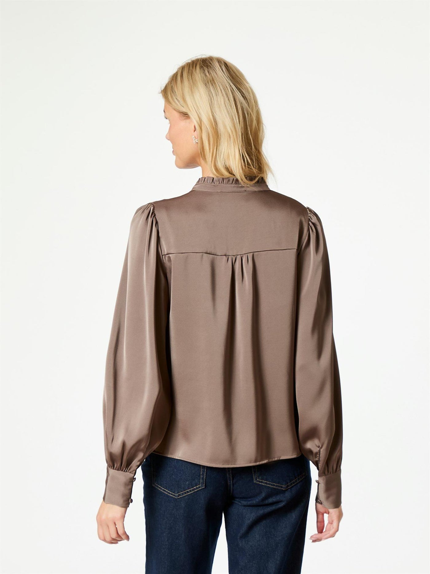 Massima Drapy Satin Blouse