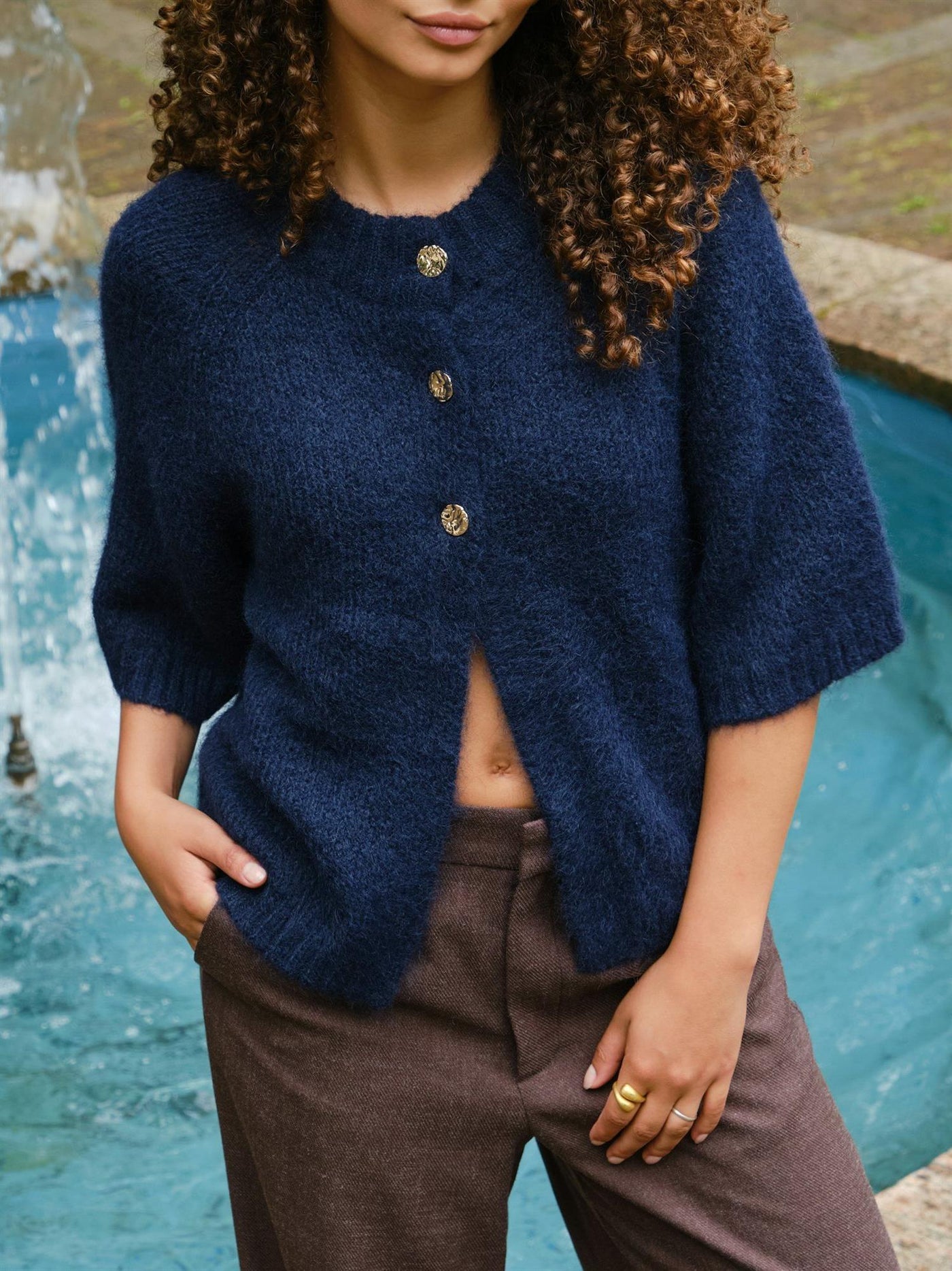 Benuta fluffy knit cardigan