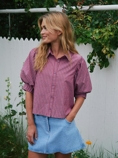 Etta Soft Stripe Stone Shirt