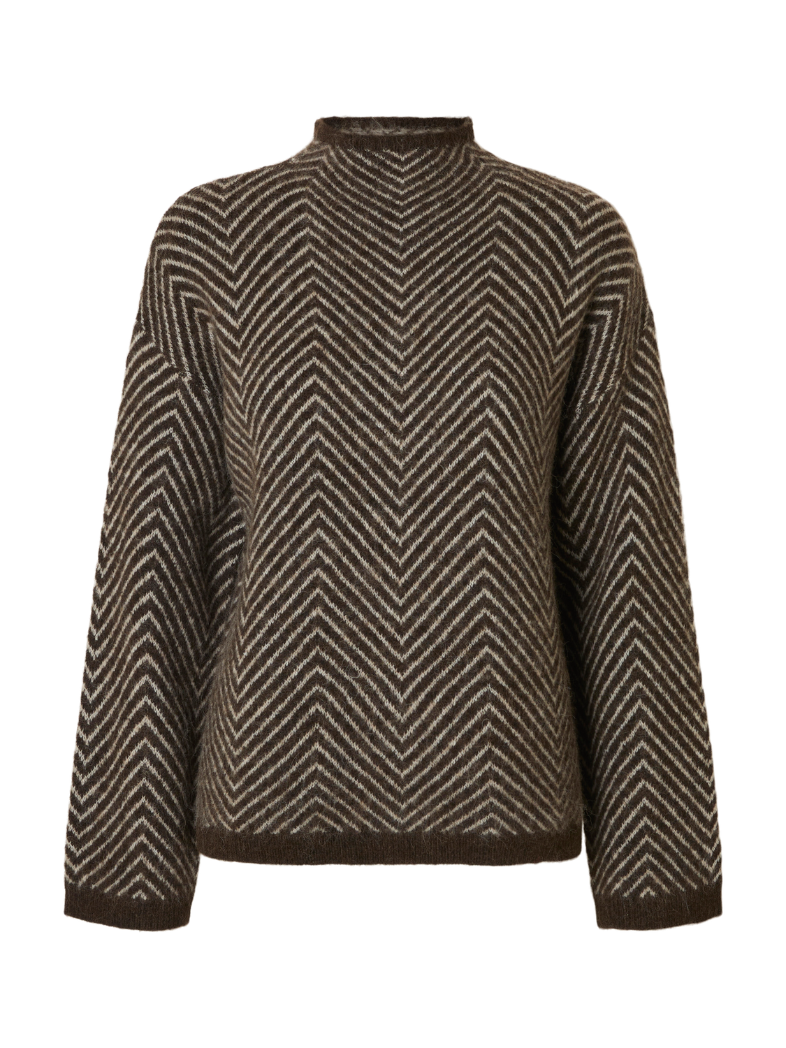 Slflulu Ls Herringbone Knit High Neck