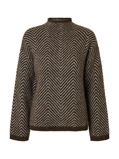 Slflulu Ls Herringbone Knit High Neck