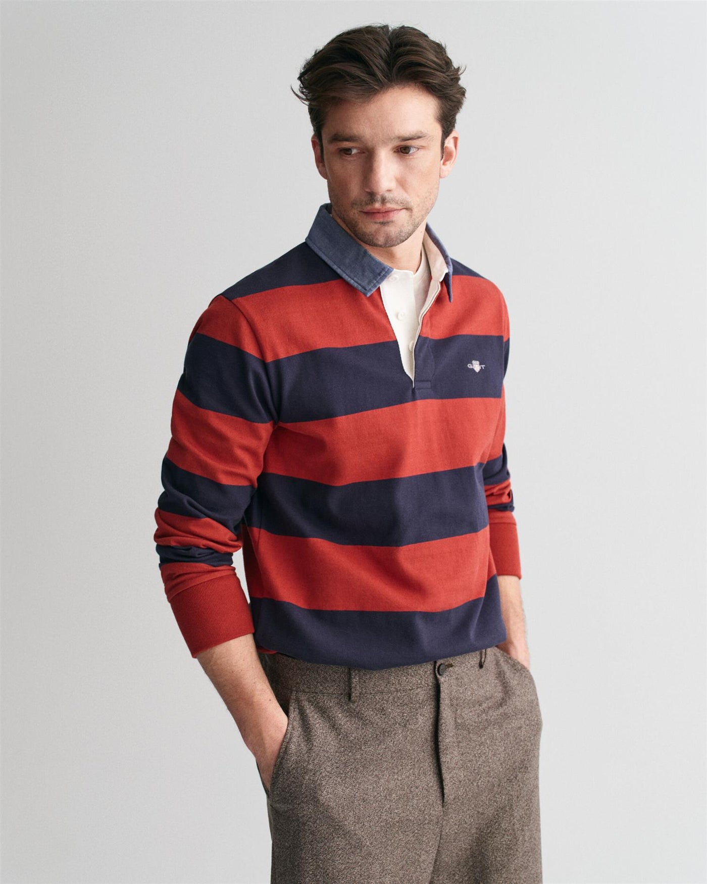 Reg chambray stripe heavy rugger