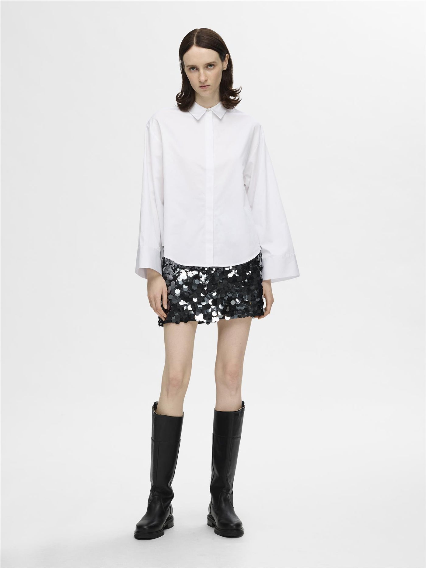 SLFJODY LS PEARL BUTTON SHIRT B