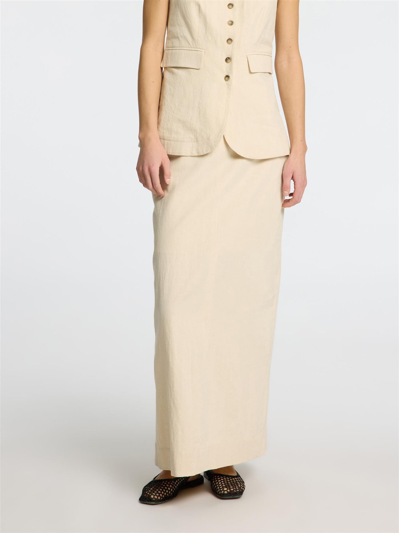 Slfiluna hw ankle split skirt