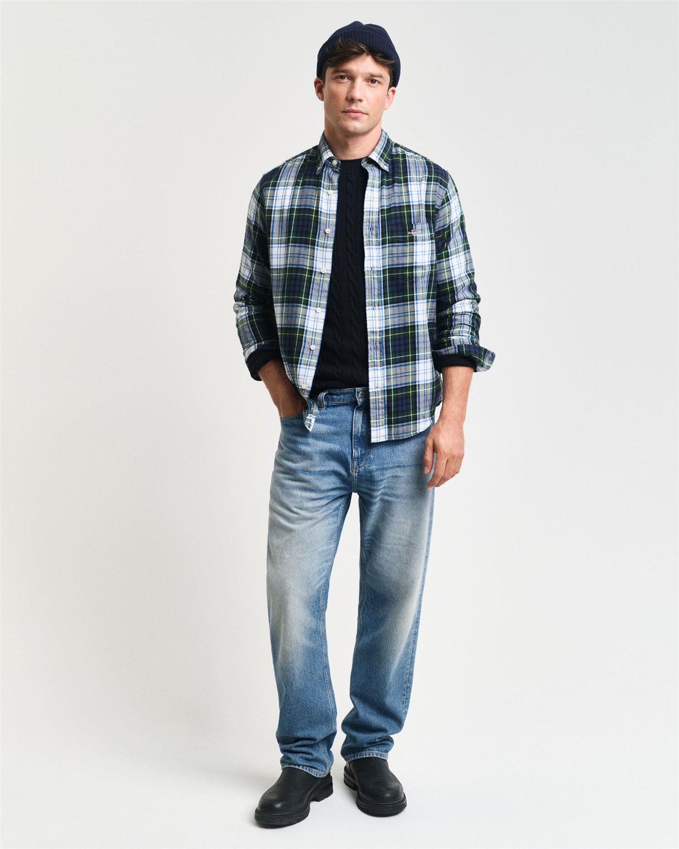 Reg flannel check shirt