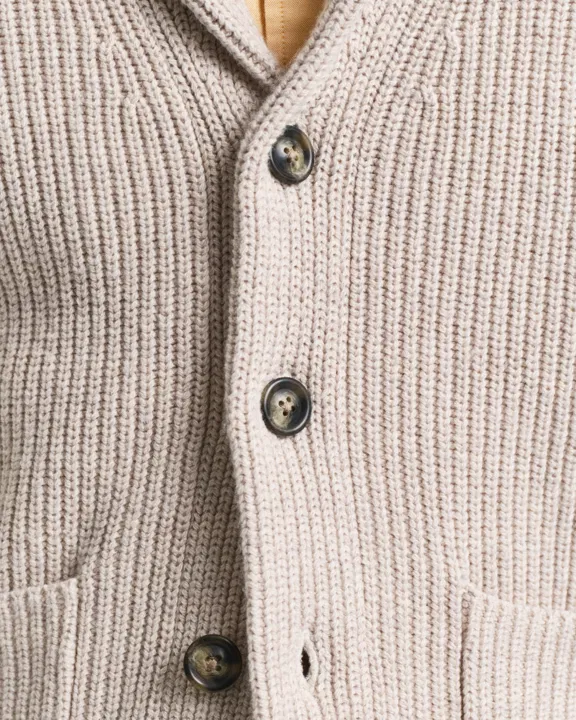 Wol blend Shawl collar cardigan