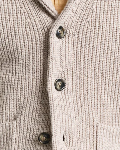 Wol blend Shawl collar cardigan