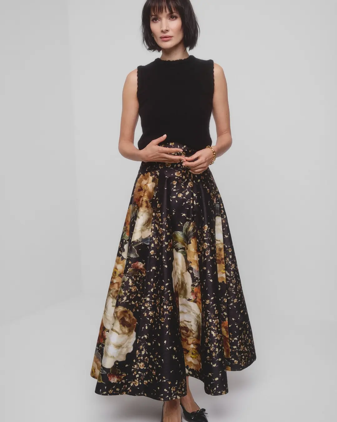 Taffeta Maxi Skirt