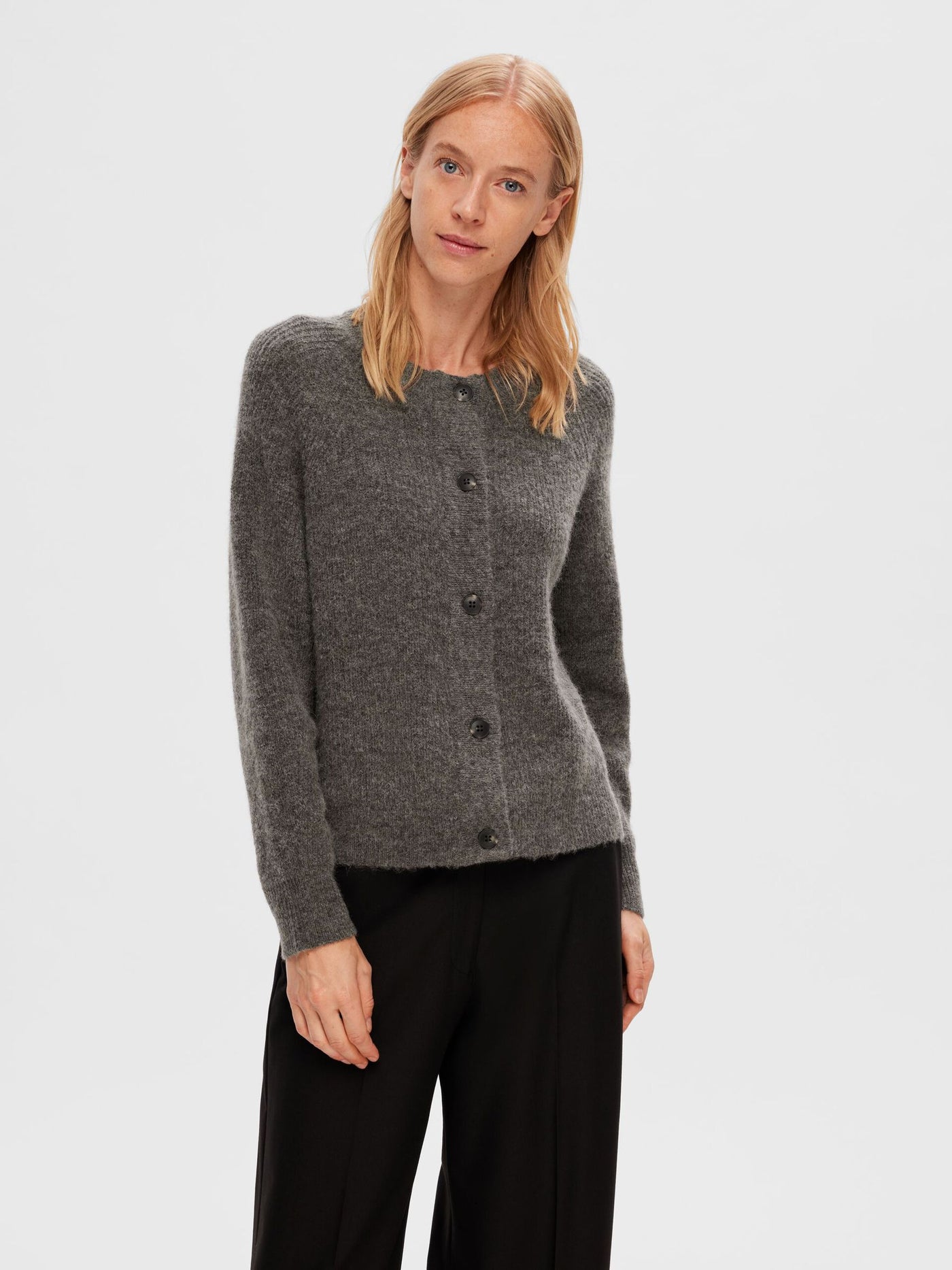 SLFLULU LS KNIT SHORT CARDIGAN