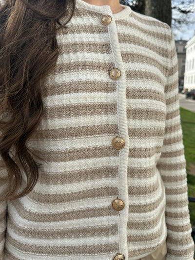 Limone stripe knit jacket