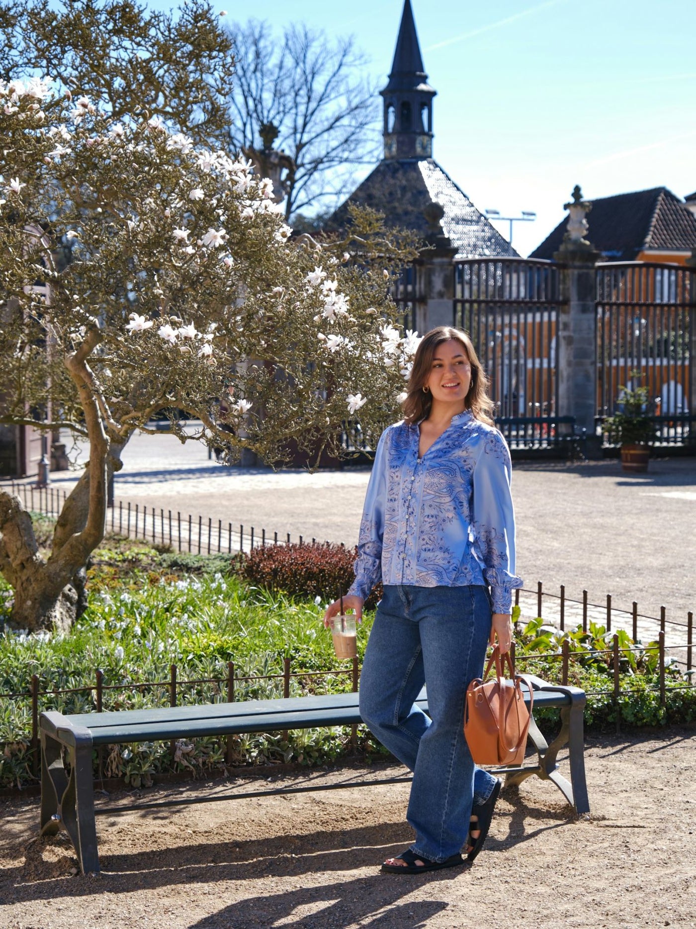 Massima Paisley Border Blouse