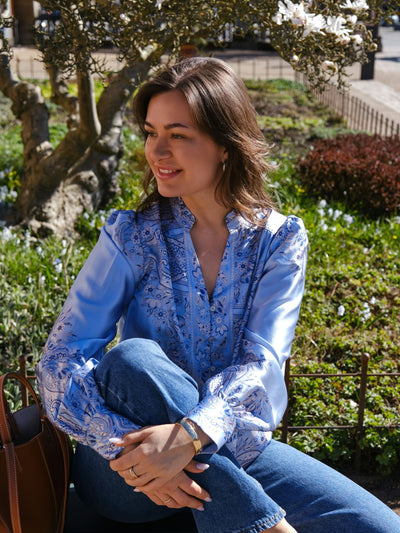 Massima Paisley Border Blouse
