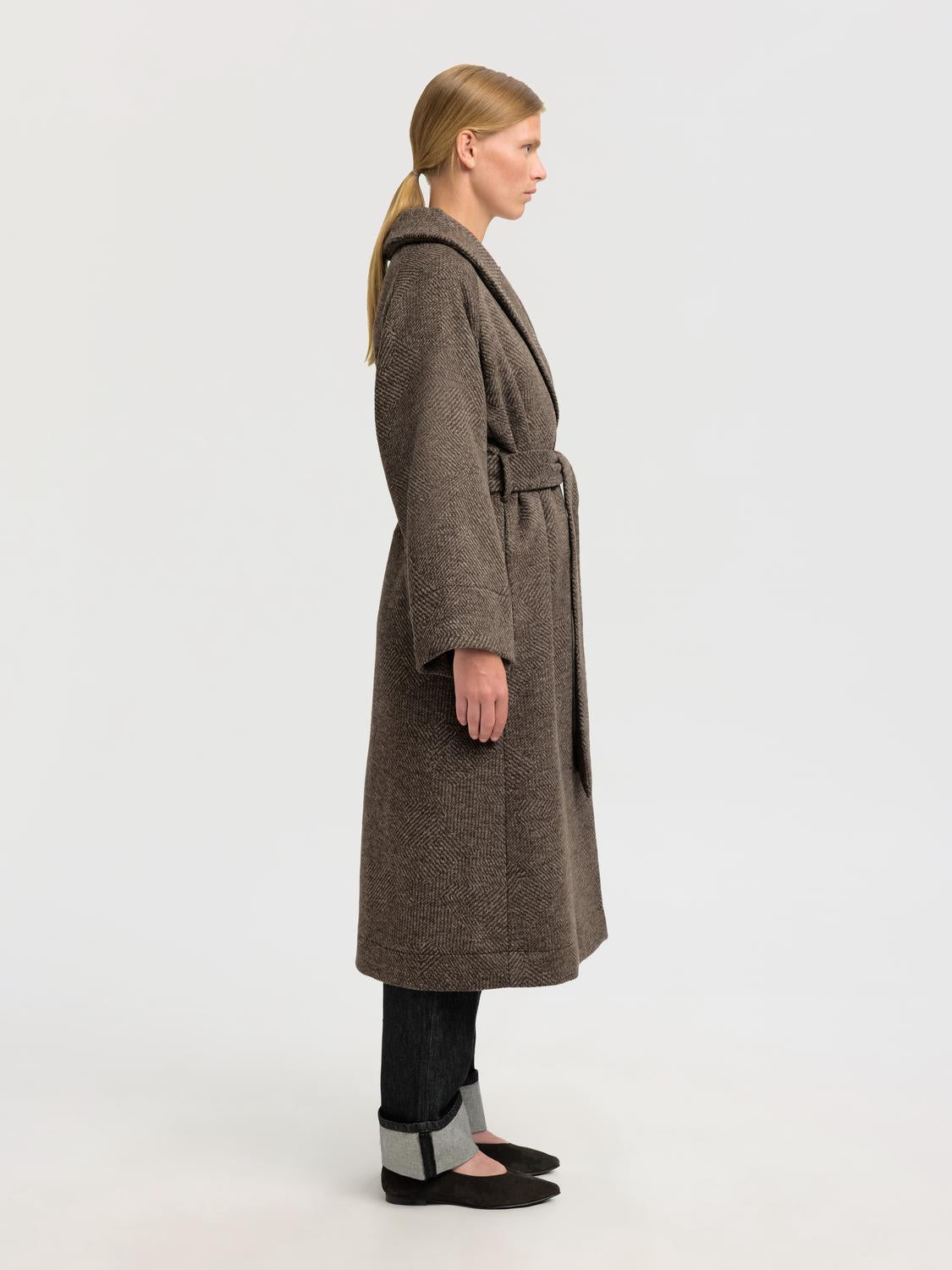 Slfida 7/8 Sleeve Wool Blend Coat