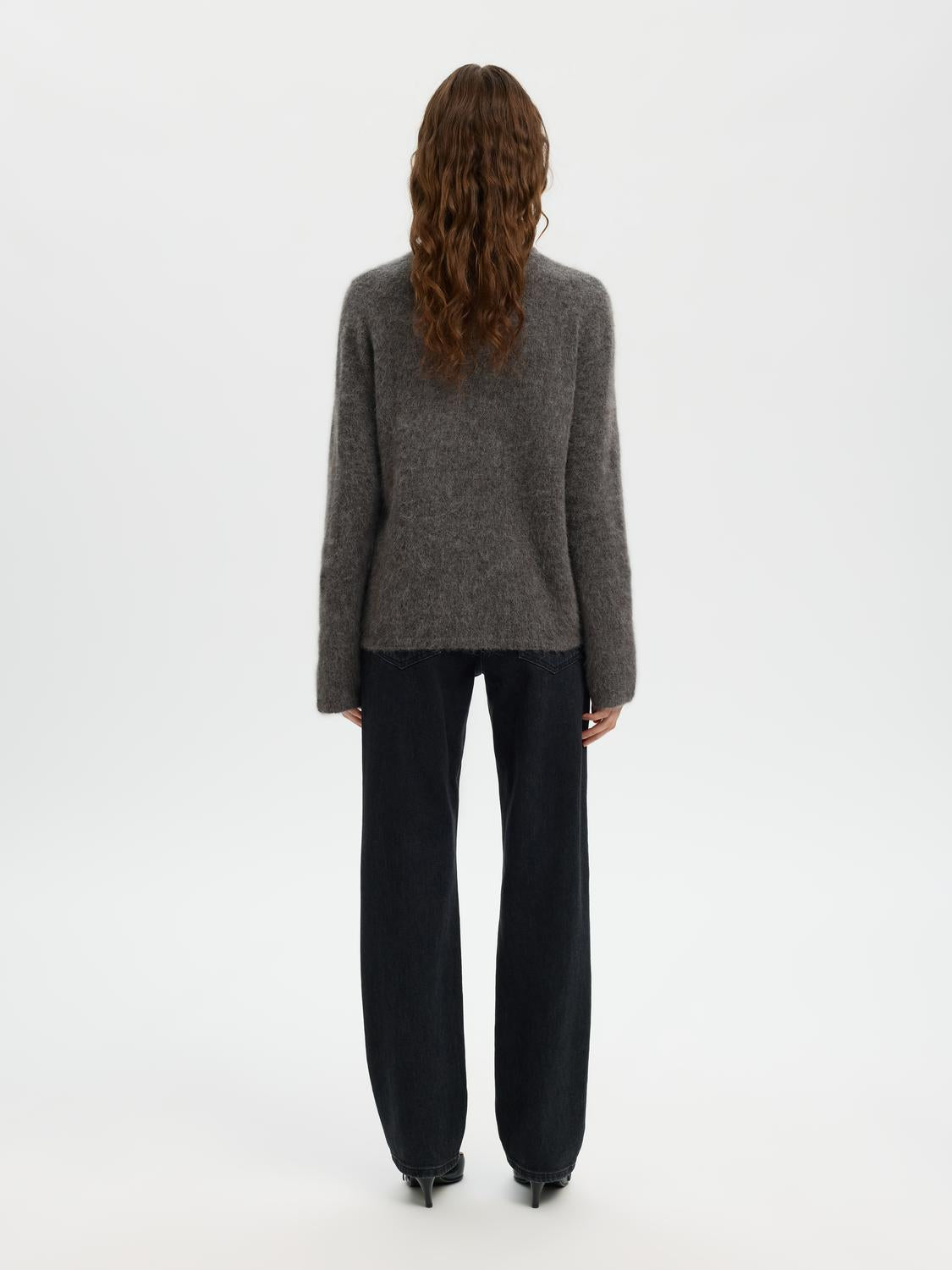 Slflulu Brushed Ls Knit O-Neck