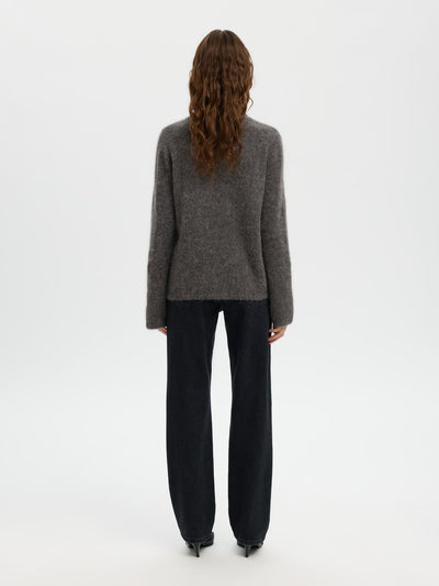 Slflulu Brushed Ls Knit O-Neck