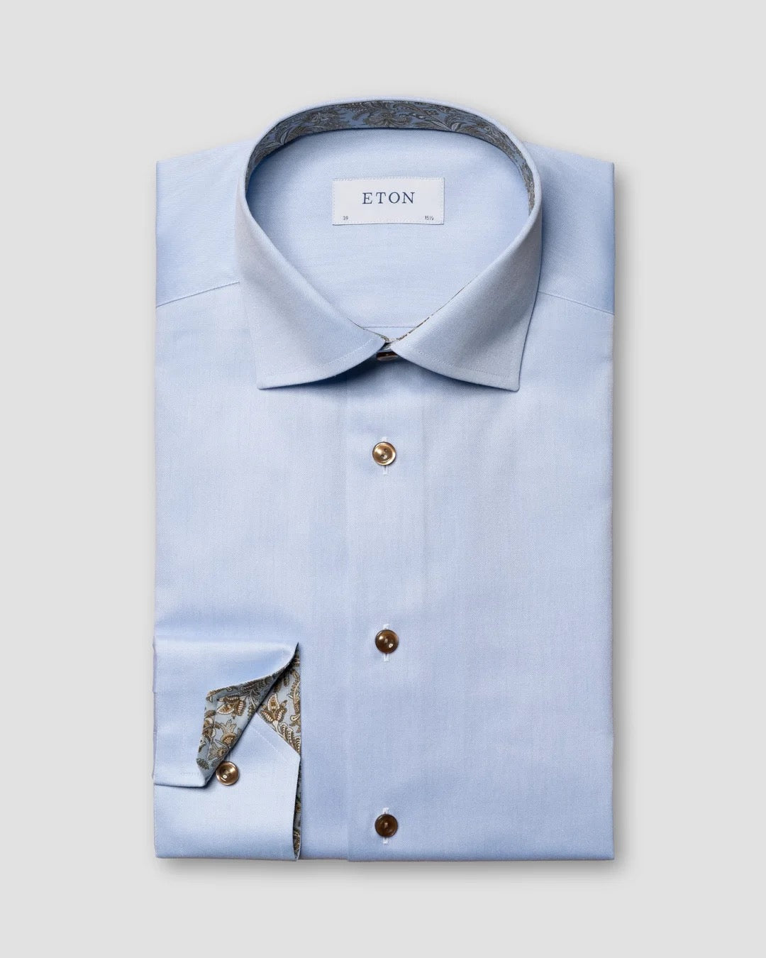 Light blue Signature Twill Shirt - Contemporary fit