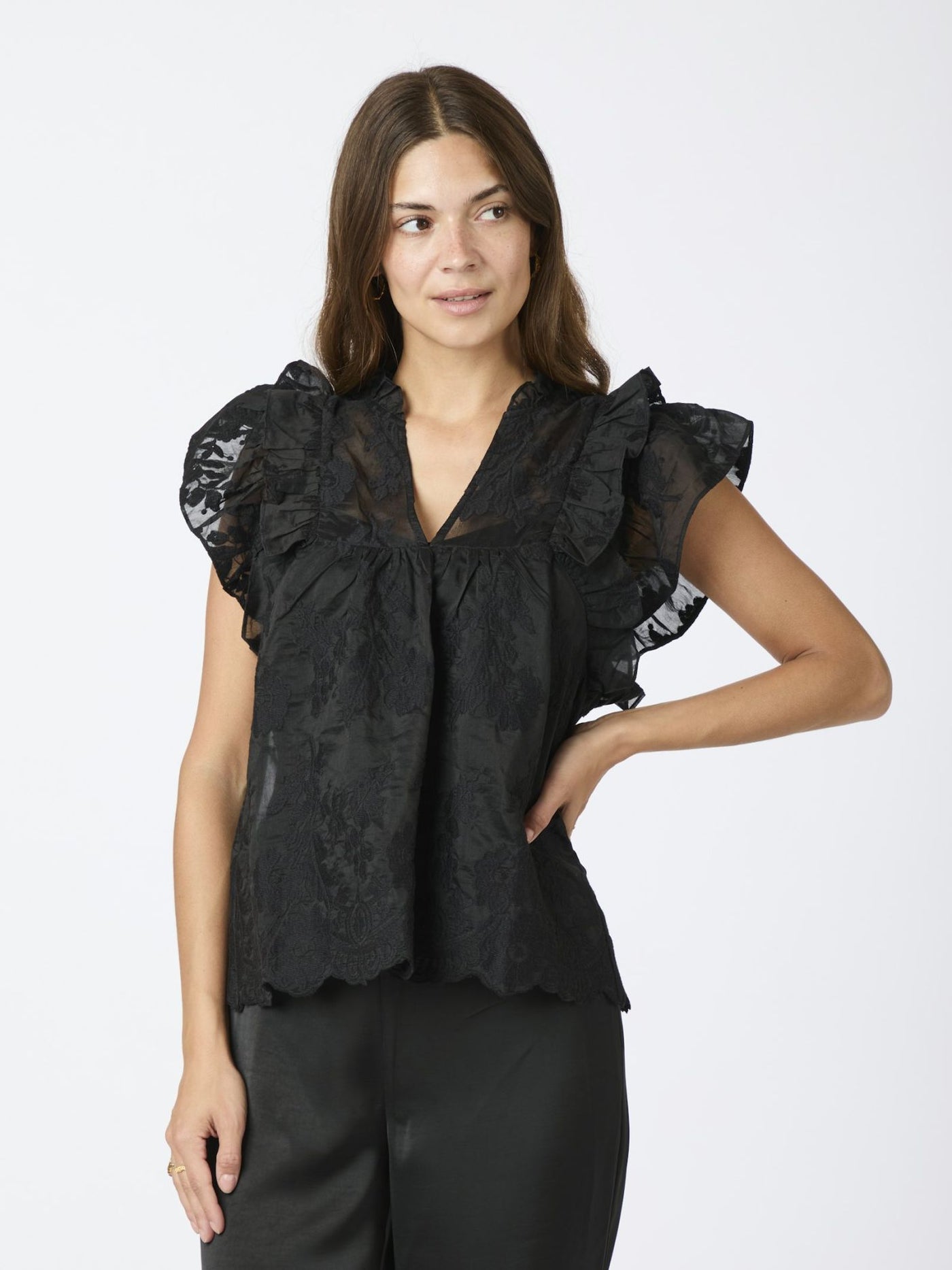 Jayla Big Embroidery Top