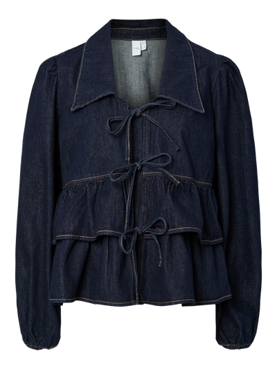 Yascelina Ls Denim Tie Top