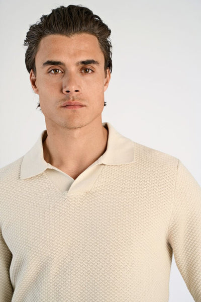 Structure knit w collar