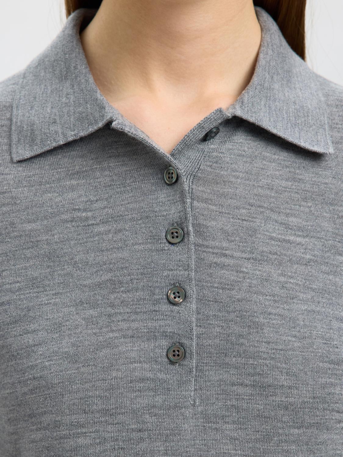 Slfthea Ls Knit Merino Collar Neck