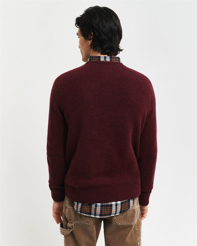 Wool blend c-neck