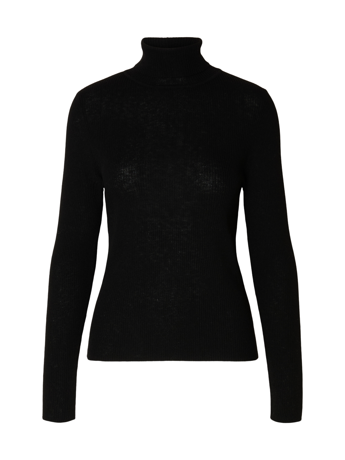 Slfingrid Ls Knit Wool Blend Roll Neck