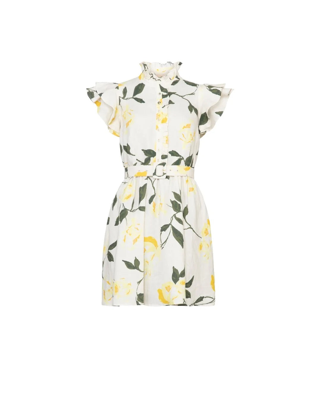 Linen Ruffle Dress Sunlight | Dame | byTimo | Kolbotn Klær