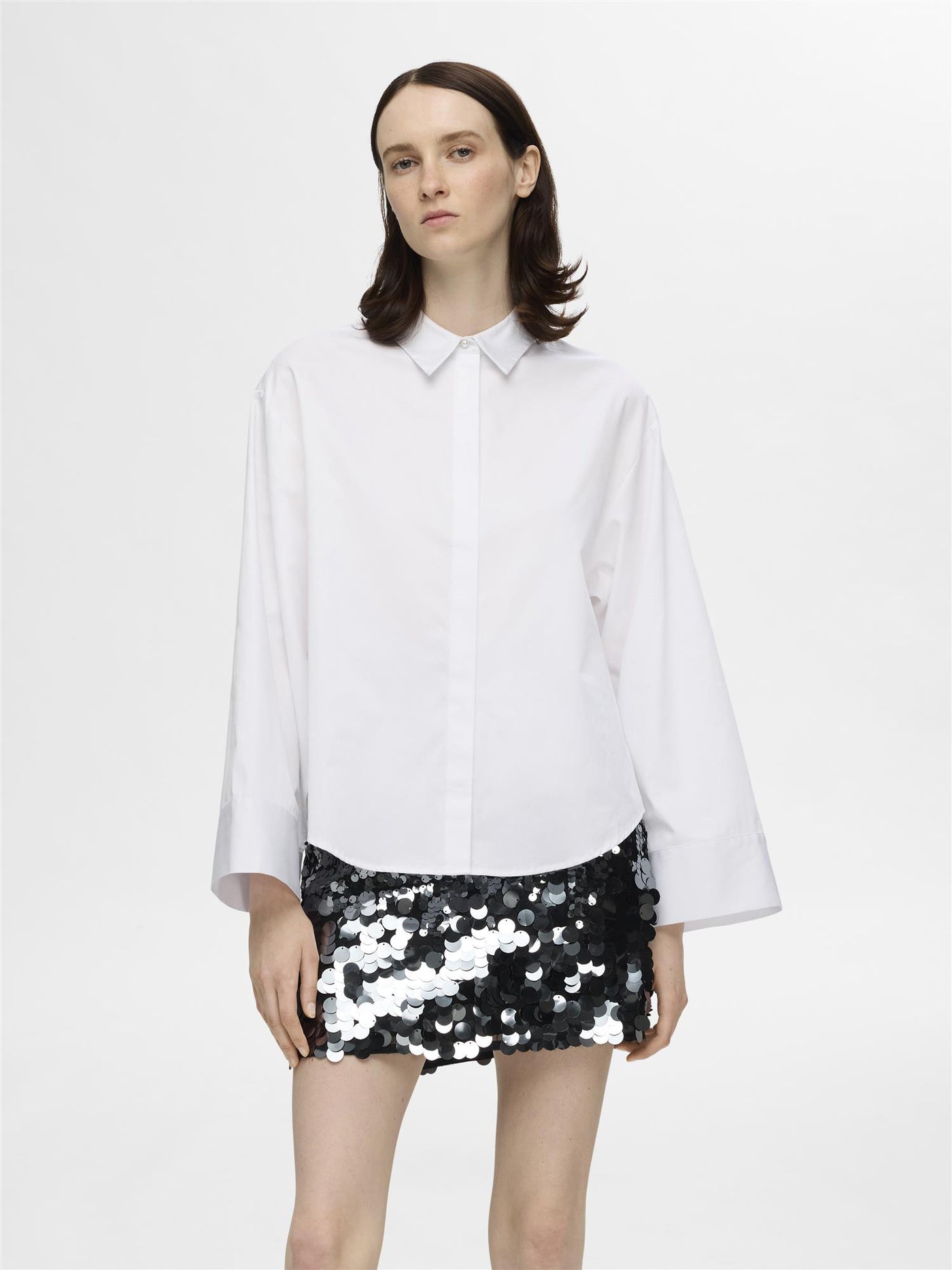 SLFJODY LS PEARL BUTTON SHIRT B