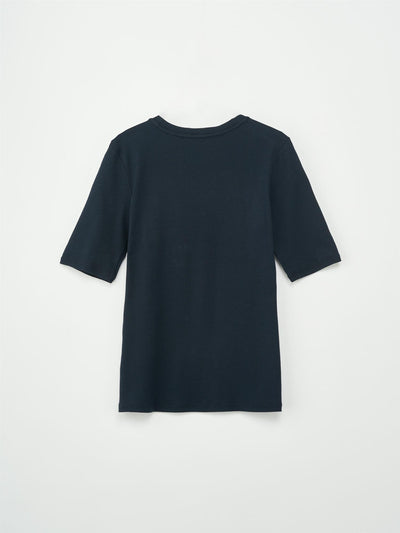 Half Sleeve Roundneck Rib Tee (Marianne Rib)