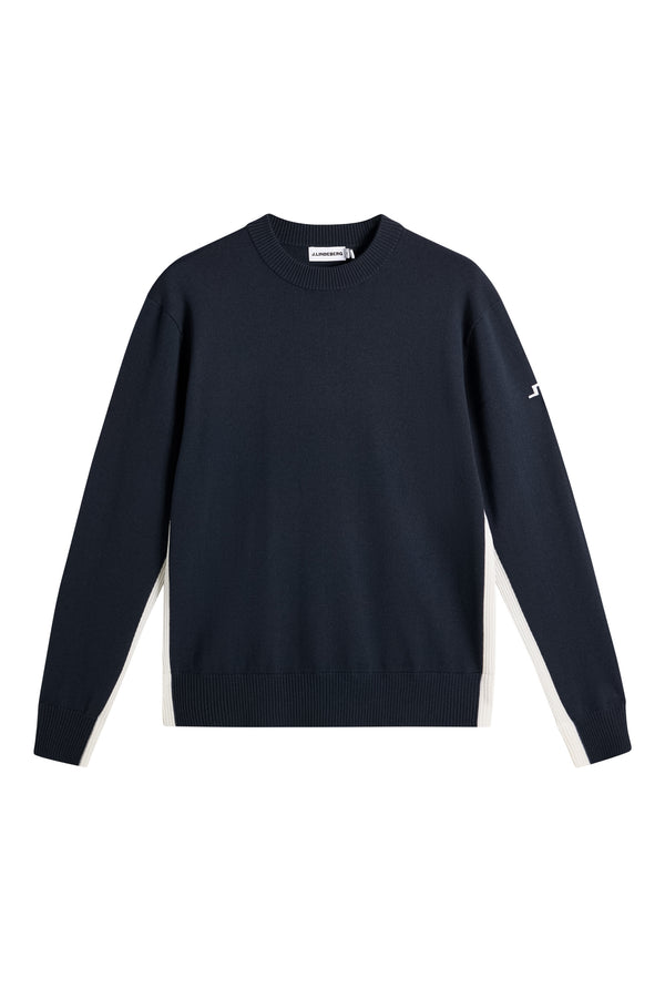 Chester side stripe knit crew