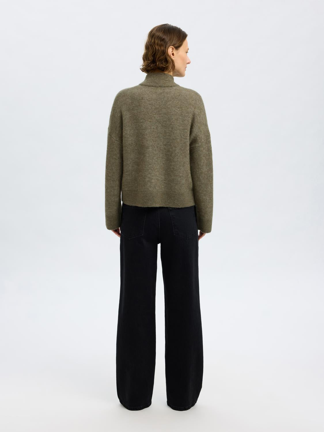 SLFSIA RAS LS KNIT ZIPPER CARDIGAN