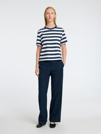 SLFESSENTIAL SS STRIPED BOXY TEE