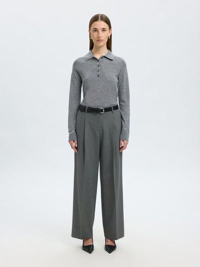 Slfthea Ls Knit Merino Collar Neck