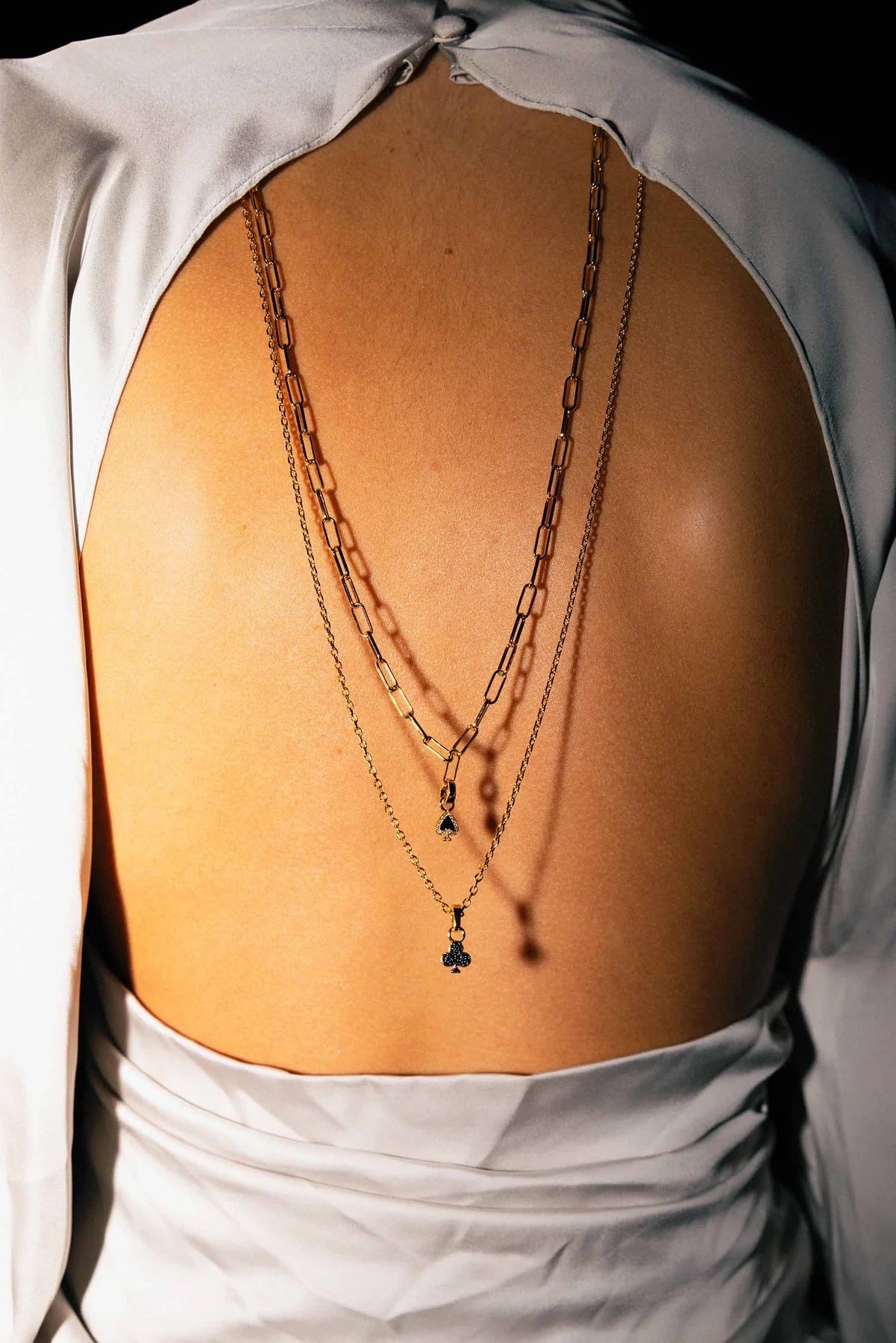 Gold necklace 85-90 cm