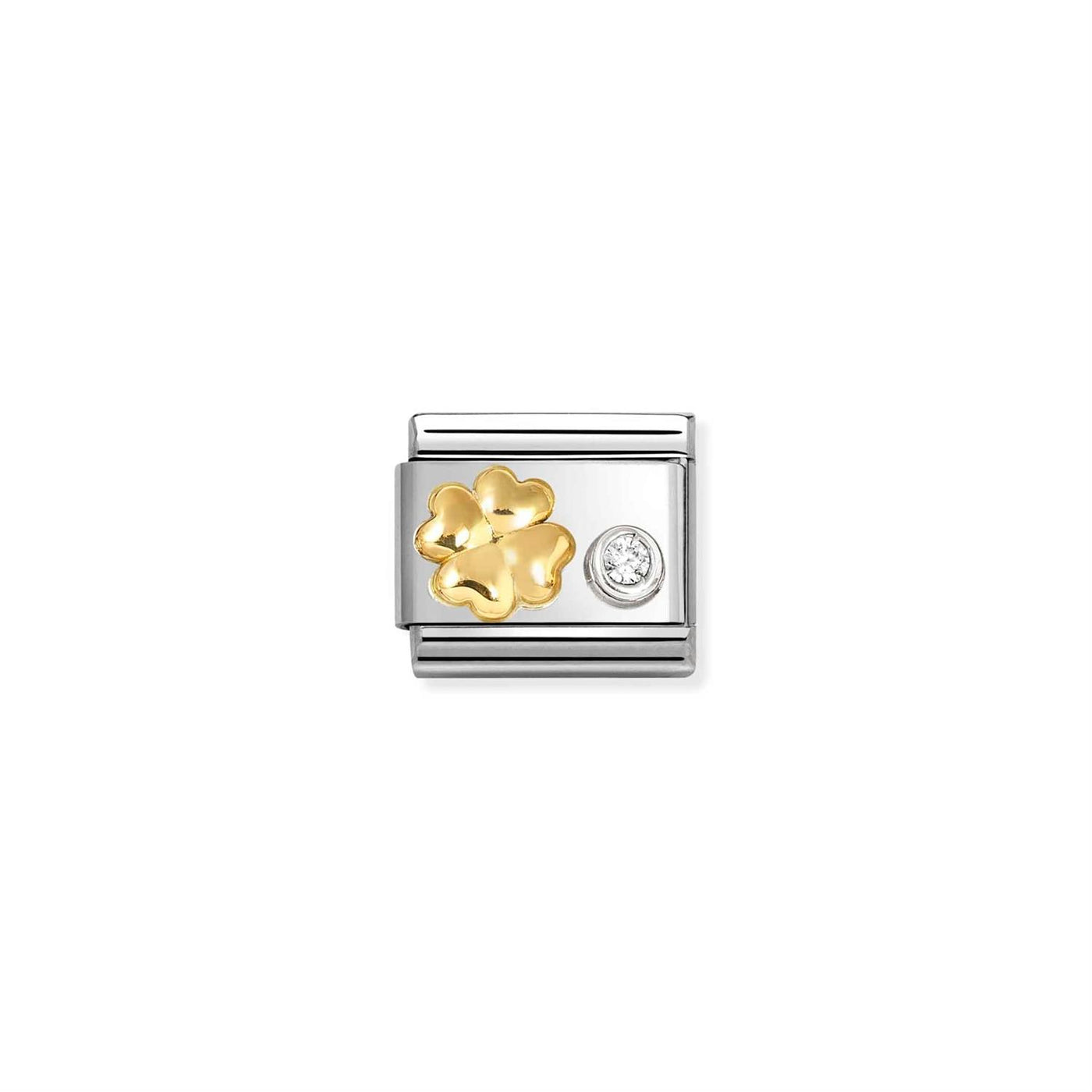 Four-Leaf Clover cz white