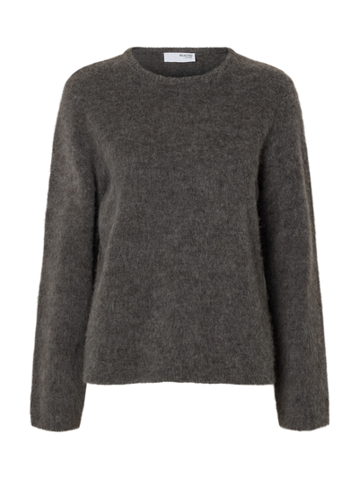 Slflulu Brushed Ls Knit O-Neck
