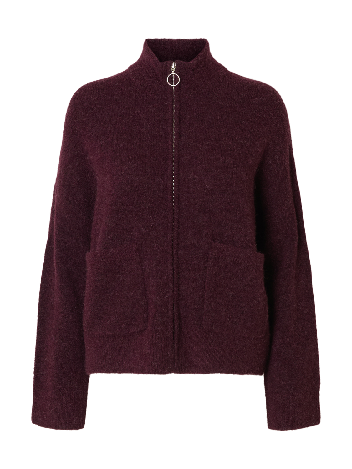Slfsia Ras Ls Knit Zipper Cardigan