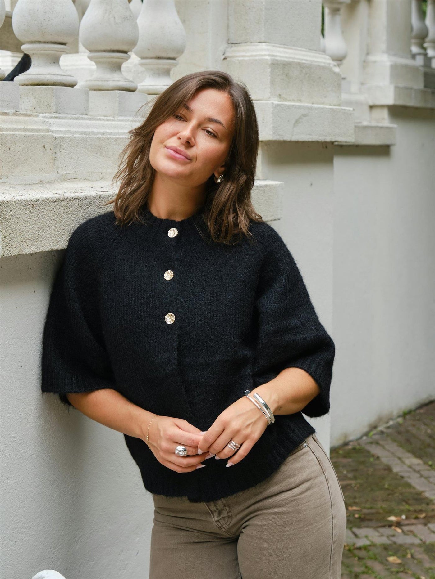 Benuta fluffy knit cardigan