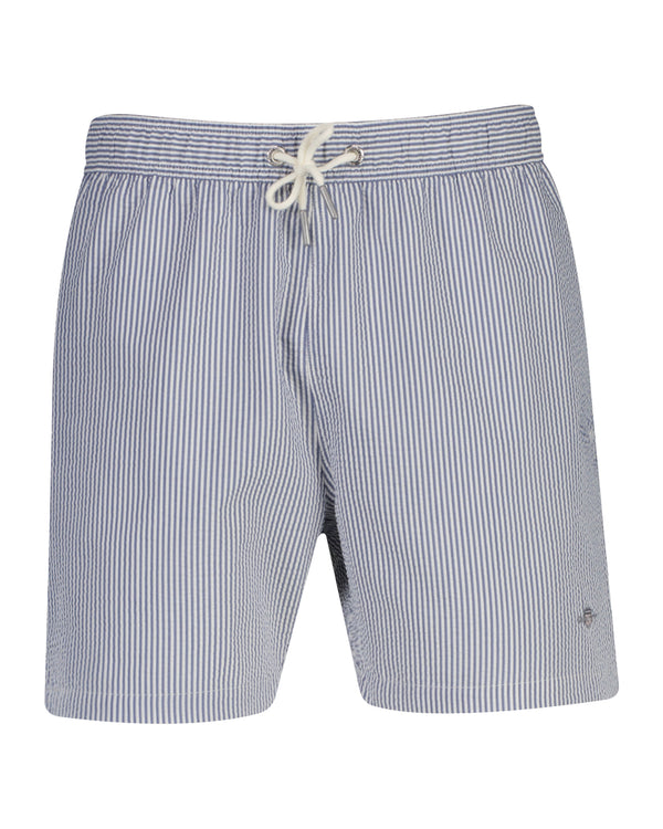 Striper Seersucker Swim Shorts