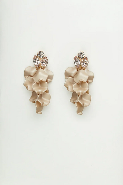 Leaf stone earrings