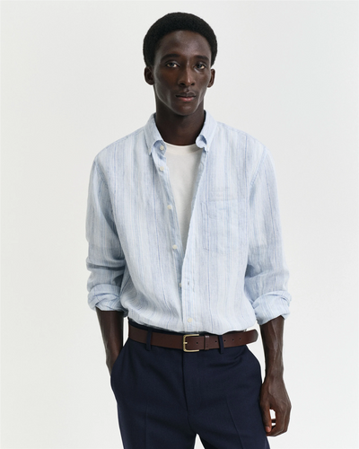 Reg Linen Stripe Shirt